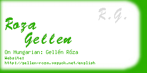 roza gellen business card